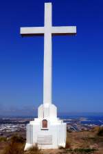 Frankreich, Languedoc-Roussillon, Hrault, Ste, das Kreuz des Saint Clair auf dem Mont Saint Clair (175 Meter ber dem Meeresspiegel).