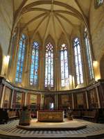 Gourdon, gotischer Chor in der Pfarrkirche Saint-Pierre (22.07.2018)