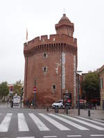 Perpignan, Turm El Castellet, Turm der mittelalterlichen Stadtbefestigung (30.09.2017)