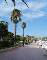 Abendliche Hafenpromenade in Bandol (Dpartement Var), 10.09.2018.