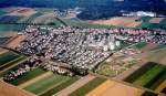 Luftaufnahme von 86462 Langweid, Landkreis Augsburg, 11.08.1986