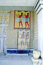 Rekonstruierte Wandmalereien in Knossos.