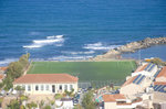 Blick auf Platanias und das Meer an der Nordseekste der Insel Kreta.