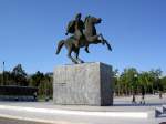 Thessaloniki, Statue von Alexander dem Groen (02.05.2014)