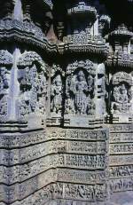 Detailaufnahme vom Hoysaleshwara-Tempel in Halebid bed Hassan.