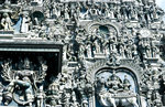 Ausschnitt eines Tempels in Tiruchirappalli.