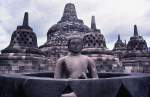 Die buddhistische Tempelanlage Borobudur (auch Borobodur) auf Java.