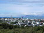 Blick ber Reykjavik, der Hauptstadt Islands am 01.07.2013.