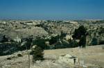 Blick vom lberg ber den Garten Gethsemane auf Alt-Jerusalem (Dia von 1984)