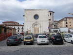 L’Aquila, Pfarrkirche San Pietro a Coppito in der Via San Pietro, erbaut bis 1254 (25.05.2022)