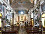 Celano, Innenraum der Pfarrkirche San Michele, erbaut von 1392 bis 1400 (19.09.2022)