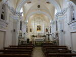 Deliceto, Innenraum der Klosterkirche des Klosters Santa Maria della Consolazione (25.09.2022)