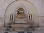 Nardo, Fontana del Toro in der Via Rosario, errichtet 1930 durch den Bildhauer Michele Gaballo (02.03.2023)