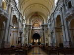 Bologna, barocker Innenraum der Kathedrale San Pietro, erbaut ab 1605 durch Floriano Ambrosini (31.10.2017)