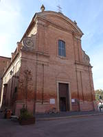 Medicina, Chiesa del Carmine, erbaut ab 1696 durch den Architekten Giuseppe Antonio Torri (31.10.2017)