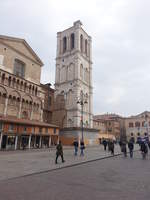 Ferrara, Kampanile des Doms, erbaut von 1451 bis 1595 (30.10.2017)