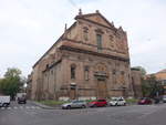Ferrara, Pfarrkirche San Domenico,  Piazza Sacrati 10, erbaut bis 1726 von dem Architekten Vincenzo Santini (30.10.2017)