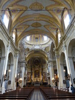 Parma, Innenraum der Basilika Santa Maria della Steccata, Fresken von Michelangelo Anselmi (10.10.2016)