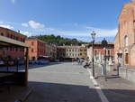 Sarsina, historische Gebude an der Piazza M.