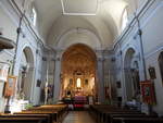 Gradisca, Innenraum der Pfarrkirche della Beata Vergine Addolorata, erbaut von 1481 bis 1495 (19.09.2019)