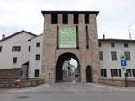 San Vito al Tagliamento, östliches Stadttor Torre di San Nicolo, erbaut im 13.