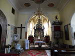 Camporosso, barocker Altar und Kanzel in der San Pietro Kirche (05.05.2017)