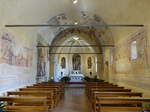 Valeriano, Innenraum mit Fresken in der Kirche Santa Maria dei Battuti (05.05.2017)