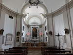 Maniago, barocker Innenraum der Chiesa dell' Immacolata Concezione, Hochaltar von Pietro Armellini (05.05.2017)
