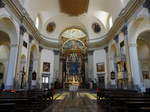 Tarcento, barocker Innenraum der Kirche San Pietro, Hochaltar von 1813 (06.05.2017)