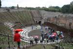 Blich in das groe Theater von Pompeji.