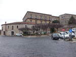 Teggiano, Castello Macciaroli an der Strada della Congiura dei Baroni (27.02.2023)