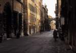 Roma / Rom: Die Renaissancestrasse Roms, Via Giulia, eines Tages im Februar 1999.
