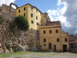 Cori, Huser an der Piazza Romana (20.09.2022)