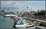 Der alte Hafen Porto Antico grenzt direkt an die Altstadt von Genua und dient kleineren Booten und Ausflugsschiffen als Ankerplatz.
