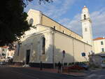 Diano Marina, Pfarrkirche San Antonio Abate, erbaut von 1862 bis 1865 durch den Architekten Luigi Crescia (04.10.2021) 