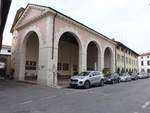 Soncino, Portico Rosso, erbaut von 1878 bis 1879 (30.09.2018)
