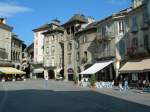 Domodossola - mehr als ein unangenehmer Umsteigebahnhof auf der Fahrt von der Westschweiz ins Tessin: Blick auf den nun verkehrsfreien Marktplatz.