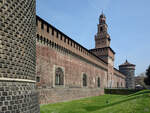 Das aus der Renaissancezeit stammende Mailnder Schloss (Castello Sforzesco) wurde im 14.