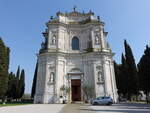 Monzambano, Pfarrkirche San Michele, erbaut von 1743 bis 1777 (12.04.2024)