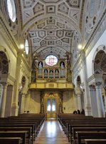 San Benedetto Po, Innenraum der Klosterkirche San Benedetto in Polirone (08.10.2016)