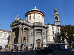 Bergamo, Kirche Santa Maria Immacolata delle Grazie in der Viale Papa Giovanni XXIII, erbaut von 1857 bis 1875 durch Antonio Preda (29.09.2018)