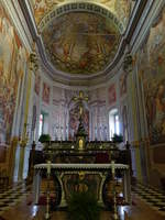 Dongo, barocker Chor der Wallfahrtskirche und Kloster Madonna delle Lacrime, erbaut 1607 (21.09.2018)