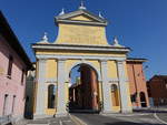 Maleo, Stadttor Arco Trecchi von 1685 in der Via Roma (30.09.2018)