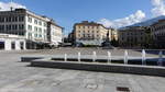 Sondrio, Brunnen an der Piazza Giuseppe Garibaldi (07.10.2018)