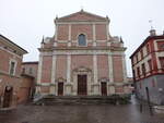Fabriano, Kathedrale San Venanzio, erbaut ab 1260, teilweiser Neubau von 1607 bis 1617 durch den Architekten Muzio Oddi (30.03.2022)