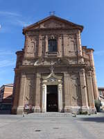 Racconigi, Pfarrkirche San Giovanni Battista, erbaut von 1719 bis 1730 durch Francesco Gallo (03.10.2018)