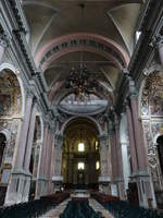 Novara, barocker Innenraum der San Gaudenzio Kirche, erbaut von 1577 bis 1659 (06.10.2018)