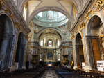 Intra, barocker Innenraum der Pfarrkirche San Vittore (05.10.2019)