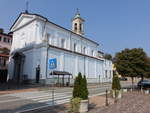 Belgirate, barocke Pfarrkirche Purificazione di Maria, erbaut bis 1600 am Seeufer (06.10.2019)
