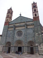 Vercelli, romanische Klosterkirche San Andrea, erbaut von 1219 bis 1227 (06.10.2018)